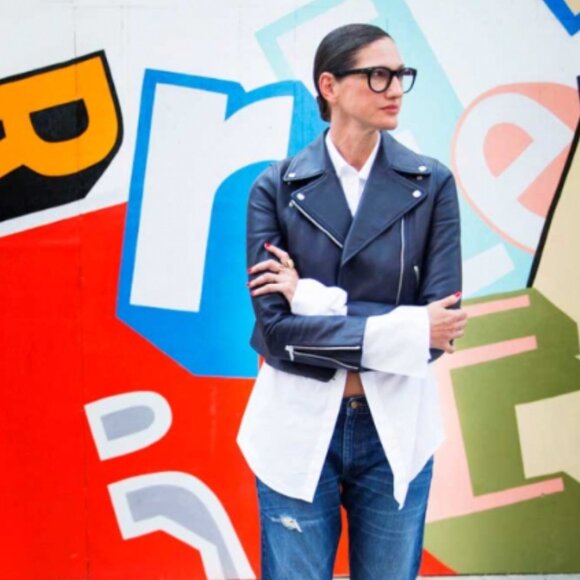 J. Crew Collection Leather Moto Jacket - Navy 2 - Picture 6 of 12